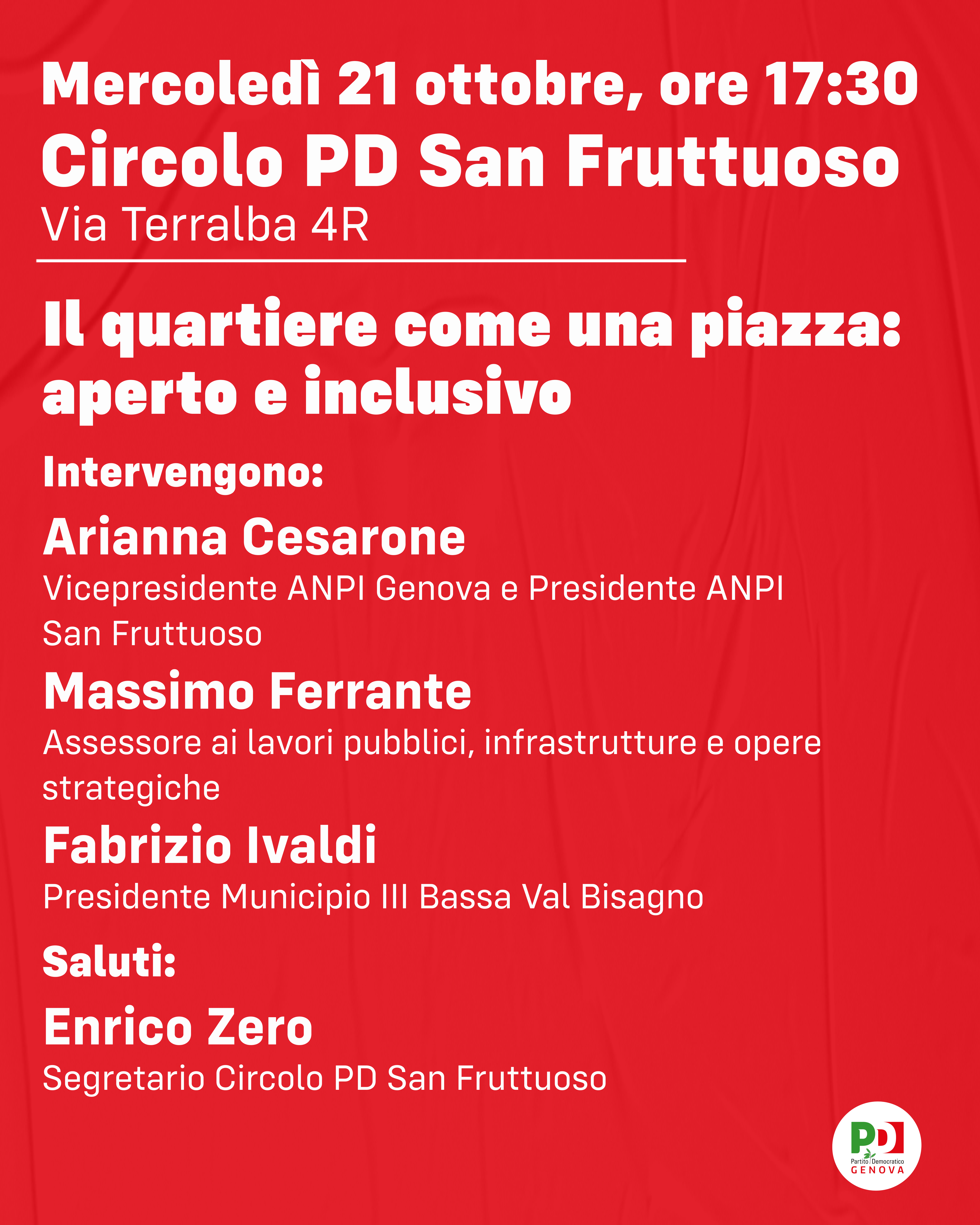 Il quartiere come una piazza: aperto e inclusivo.